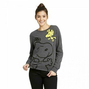 Peanuts Snoopy Woodstock Long Sleeve Graphic Tee